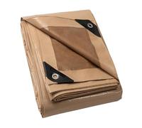GUARD SHIELD Bâche imperméable beige/kaki 3 m x 6 m 120 g/m² pour multi-usages, protection UV, œillets renforcés