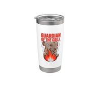 Guardian Of The Grill Grilling Enthusiast B BBQ Master Humour Gobelet isotherme en acier inoxydable double paroi