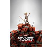 Guardians Of The Galaxy Vol. 2 Groot Dynamite (61cm x 91,5cm) + Un Poster Bora Bora en Cadeau!
