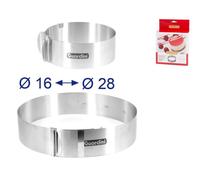 Guardini Anneau Rond Inox Réglable de 16 à 28 cm, Hauteur 6 cm
