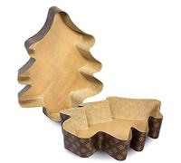 Guardini, Lot de 2 moules pour sapin de Noël 25x32 cm, Jetable, Quantité max de pâte 900 gr, Papier sulfurisé antiadhésif, Fabriqué en Italie, Marrone /Multicolore
