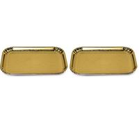 Guardini, Monouso, 2 Plateaux jetables 33 x 43cm, Carton, Couleur Or (Lot de 2)