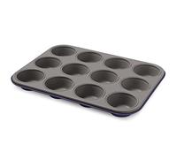 Guardini, Moule 12 muffins 27 x 35 cm, acier avec revêtement antiadhésif, rose, fabriqué en Italie, ligne Bon Ton