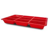 Guardini, Moule 9 miniplumcake 17x29,5 cm, Silicone de qualité alimentaire, Rouge, Fabriqué en Italie, ligne Juliette