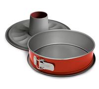 Guardini, Moule à charnière à 2 fonds Ø 26 cm, Fond anti-goutte, Acier avec revêtement antiadhésif, Rouge et Gris, Fabriqué en Italie, Ligne Rossana