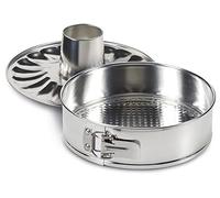 Guardini, Moule à charnière avec 2 fonds Ø 26 cm, Fer blanc pour gâteaux, Argent, Fabriqué en Italie, Ligne Selenia