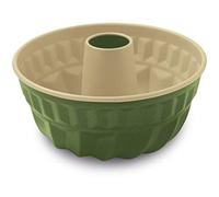 Guardini, Moule à pudding avec cône Ø 23 cm, Acier avec revêtement antiadhésif à base de cire de Carnauba, Couleur vert/beige, Fabriqué en Italie, Ligne B-Nat