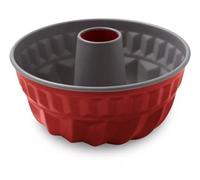 Guardini, Moule à pudding avec cône Ø 23 cm, Acier avec revêtement antiadhésif, Rouge et Gris, Fabriqué en Italie, Ligne Rossana