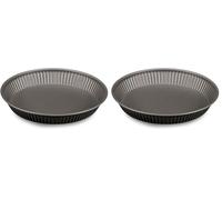 Guardini, Moule à tarte Ø 30 cm, Acier avec revêtement antiadhésif, Noir et Gris, Fabriqué en Italie, ligne Happy Hour (Lot de 2)