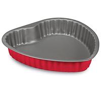 Guardini, Moule coeur 25x25 cm, Acier avec revêtement antiadhésif, Rouge et Gris, Fabriqué en Italie, ligne Rossana