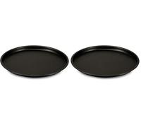 Guardini, Plat à pizza Ø 32 cm, Acier avec revêtement antiadhésif, Noir, Fabriqué en Italie, Ligne Pizza&Mania (Lot de 2)