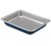 Guardini, Poêle à lasagnes 24x32 cm, Acier produit avec des émissions de CO2 réduites avec un nouveau revêtement sans PFAS, Gris/Bleu, Fabriqué en Italie, ligne XBake