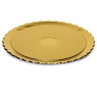 Guardini, Set de 2 Plateaux Ø 28 cm, Pet-Pet, Or, Made in Italy, Easy Bake Line