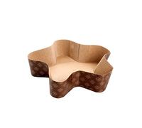 Guardini, Set de 3 Moules Stella 25x21 cm, Jetable, Quantité max de pâte 500 g, Papier sulfurisé antiadhésif, Fabriqué en Italie, Beige