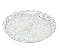 Guardini, Set de 3 plateaux Ø 27 cm, Polystyrène cristal, Blanc, Fabriqué en Italie, Ligne Easy Bake