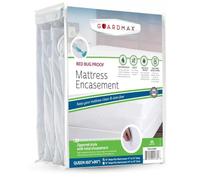 Guardmax Protège-Matelas Anti-punaises de lit avec Fermeture éclair | Enveloppe 100% imperméable | Doux, hypoallergénique et Respirant | Grand lit (152,4 x 203,2 x 27,9 cm)