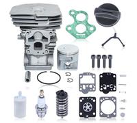 Gubeter 41 mm Kit Piston de Cylindre pour Husqvarna 435 435E 440 440E 440 II Tronçonneuse, avec Bougie d'allumage, Joint et Kit de Réparation, remplacement 504 73 51-01