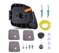 Gubeter Kit de Boîtier de Filtre à air pour Stihl FS38 FS45 FS 45C FS45L FS46 FS 4 C FS55 FS55C FS55R FS55RC Débroussailleuses, avec filtre à air et filtre à carburant, Remplacement 4140 120 0612