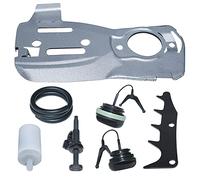 Gubeter Kit de Bouchon d'huile de Ligne de Filtre à Carburant de réglage de Plaque de Barre de Guidage de chaîne, pour pièce de tronçonneuse Husqvarna 353 346Xp, 537215202, 503903901