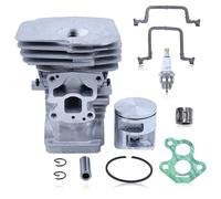 Gubeter Kit de Piston de Cylindre pour Husqvarna 435 440E 135 140 Jonsered CS2240 tronçonneuse 504735101 Joint de Cylindre Joint de Carburateur Bougies d'allumage