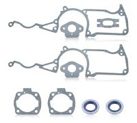 Gubeter Kit Joints de Carter de Cylindre pour Husqvarna 50, 51, 55, 55 Rancher, avec Joints d'huile, Tronçonneuse Pieces Detachees, remplacement 501761802, 501 76 18-02