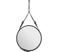 GUBI Adnet Miroir Mural Circulaire Ø45 cm Cuir Noir
