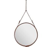 GUBI Adnet Miroir Mural Circulaire Cuir Tan Ø70 cm