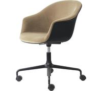 GUBI Bat Chaise de Bureau Rembourrée Avant Noir Mat /905 Dune