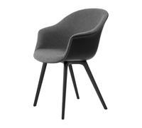 GUBI Bat Dining Chair front upholstered plastic base Hallingdal 65 n° 173-black