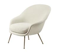 GUBI Bat Fauteuil Dora Bouclé 0001 Avec Pieds En Laiton Antique