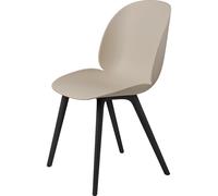 GUBI Beetle Chaise de Table à Manger en Plastique Noir Base/ Nouveau Beige