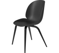 GUBI Beetle Chaise de Table de Salle à Manger Base en Bois Noir Hêtre Teinté Semi- Mat/ Noir