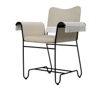GUBI Chaise à accoudoirs Tropique avec franges Black-Leslie 12