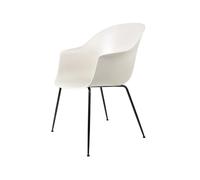 GUBI Chaise Bat alabaster white. structure en acier noir