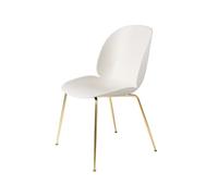 GUBI Chaise Beetle Blanc albâtre. support en laiton