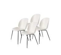 GUBI Chaise Beetle Lot de 4 alabaster white. structure en acier noir