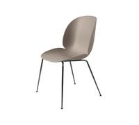 GUBI Chaise Beetle new beige. structure en acier chromé noir