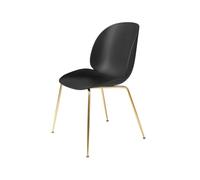 GUBI Chaise Beetle Noir. support en laiton