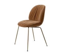 GUBI Chaise Beetle Soft. dossier avant recouver Tabouret Sunday Dedar 112. dossier noir. laiton antique