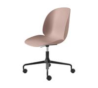 GUBI Chaise de bureau Beetle Meeting Chair Sweet pink-black