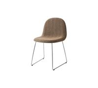 Gubi - Chaise rembourrée Marron