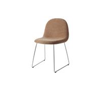 Gubi - Chaise rembourrée Marron