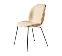 GUBI Chaise rembourrée sur le dossier et l'assise Beetle noyer Chromé noir-Flair 134