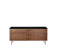 GUBI Commode 62 Dresser american walnut. 6 tiroirs