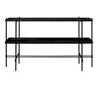 Gubi Console TS - rectangulaire - haut avec tablette - mat noir - Nero Marquina