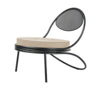 GUBI Copacabana Outdoor Lounge Chair assise rembourrée Lorkey limonta 41-supports noirs