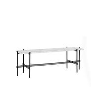 GUBI Desserte TS Console 1 marbre blanc. structure laquée noire