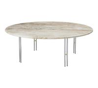 GUBI IOI Table Basse Ø100 Chrome/ Beige