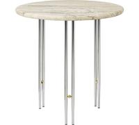 GUBI IOI Table D'appoint Ø50 Chrome/ Beige