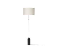 GUBI Lampadaire Gravity acier noir/toile